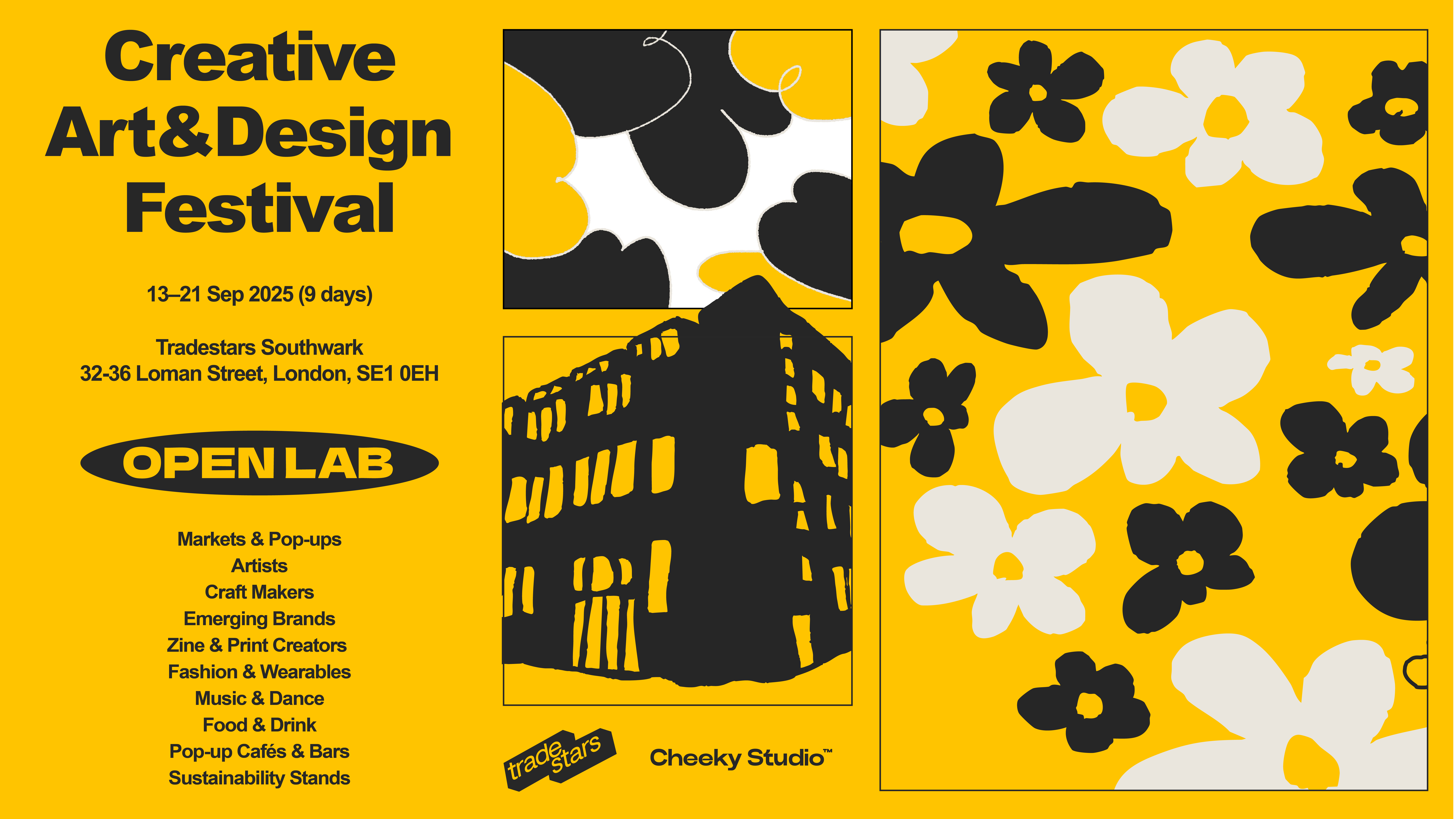 Interactive design booths and emerging art at CHEEKY LONDON 25 — where community, craft, and creativity collide.