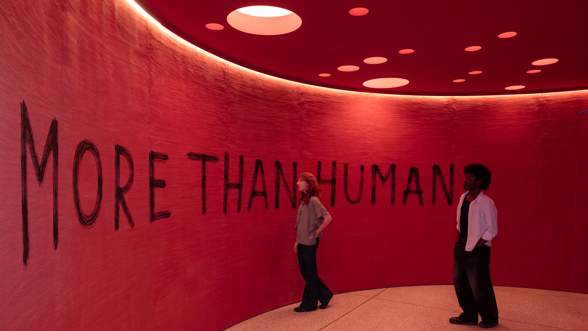 Visitors at the More than Human exhibition